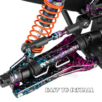 RC Drive Shaft CVD Axles Upgrades Part for 1/10 Slash VXL 4X4,Rustler VXL 4X4,Stampede VXL 4X4,#45 Steel Front Rear Driveshaft with Hex,Colorful - color: Colorful - Upgrades