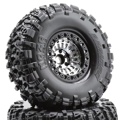 GOTECK RC Rims 1.9 Inch Beadlock Wheel Negative Offset -10mm CNC Aluminum Wheel Rim Wheel Hub 4pcs-Set for Axial SCX10 Pro TRX4 VS4-10 Gen8 RC4WD 1/10 RC Crawler Car - color: Gs11