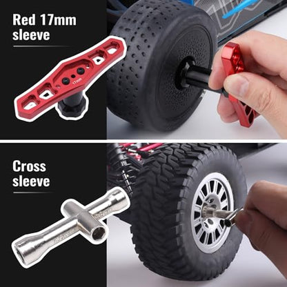 242pcs RC Screw Kit – M3/M4 Assortment with Screw Tray & 17mm Hex Wrench for Traxxas Slash TRX-4 Axial SCX10 Tamiya Arrma Redcat 1/8 1/10 1/12 Scale