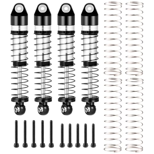 RCLIONS Aluminum 48mm Oil Shock Absorber for AXIAL SCX24 1/24th RC Crawler | Big Bore Damper RC Crawler Car Upgrade Parts - size: 48mm