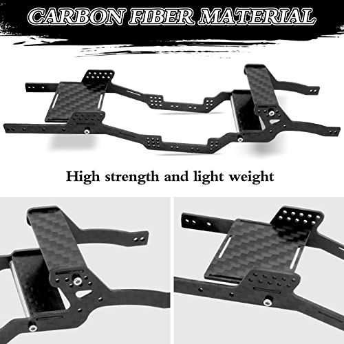 OGRC SCX24 LCG Chassis Carbon Fiber Frame 8°Angled Chassis | SCX24 Carbon Fiber LCG Chassis for SCX24 Deadbolt JLU C10 Bronco 1/24 RC Crawler