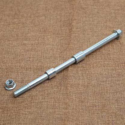 Mokuo 10mm 220mm Front Rear Axle with Bushing 6mm 20mm 32mm Fit for Motorcycle Pit Dirt Bike Moped Scooter QUAD ATV Mini Bike Parts - size: 10-220