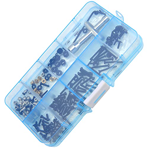 193Pcs ShareGoo Universal M1.6 M2 RC Screw Kit Screws Assortment Set Fastener Wrench Repair Tools Compatible with FMS 1/18 1/24 Series FCX24 Adventurer Chitu RC Car
