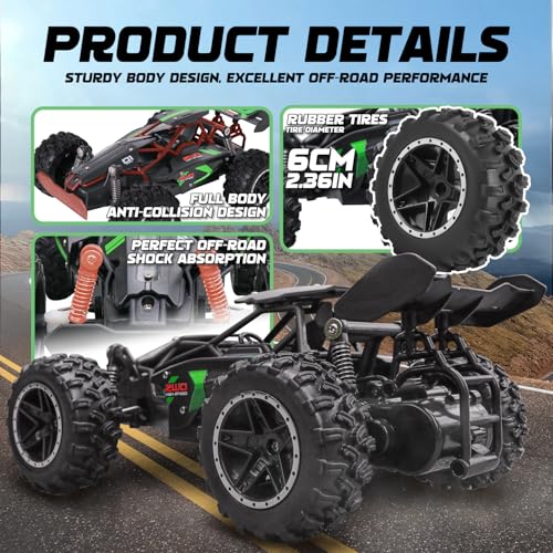 1/18 Scale High Speed RC Cars, 30KM/H 4WD Off-Road Remote Control Trucks for Adults and Kids Boys, All Terrain Truck Toys Gifts - style: 3063