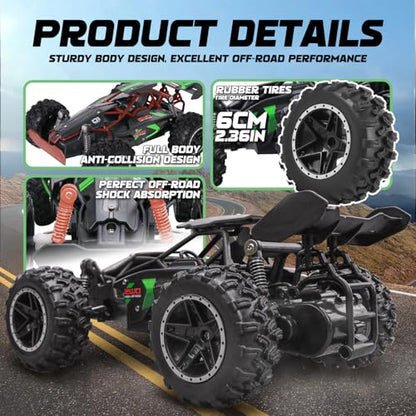 1/18 Scale High Speed RC Cars, 30KM/H 4WD Off-Road Remote Control Trucks for Adults and Kids Boys, All Terrain Truck Toys Gifts - style: 3063