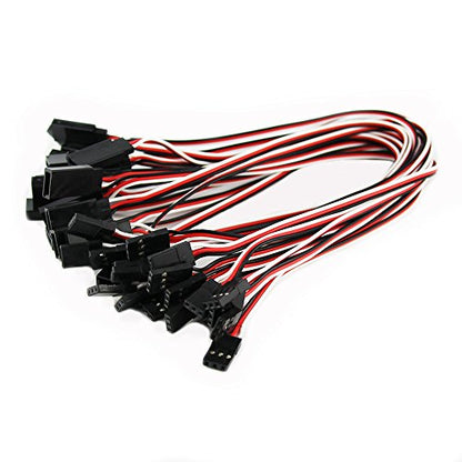 20pcs 11.81inch 30cm 300mm RC Servo Extension Cord Cable Wiring Lead for RC Car Helicopter