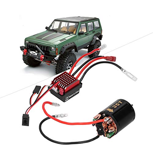 RC Motor ESC Kit,High Torsion 540 Brushed Motor,360A ESC with T Plug Accessory Fit for Tamiya 1/10 RC Car Model (35T) - size: 35T