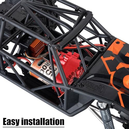 RC Gearbox Upgrades Part for 1/10 Axia 1 SCX10-AXI03004 Capra 1.9 UTB RC Crawler Car,Aluminum Gearbox Complete Transmission Case w/Spur Gear,Red - color: Red(hops Up)