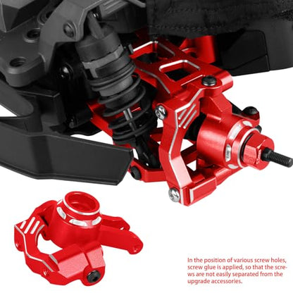 RC Upgrade Parts for Mini Rally VXL Ford RS200/Mini Slash 4X4,(108046-1)(108164-1),Drive Shaft CVD&Suspension Arms&Front Steering Block Knuckles&Rear Hubs&C-Hubs Caster Blocks,Red - color: Red(parts)