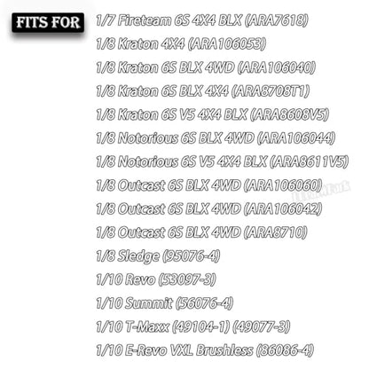 17mm Hex 1/7 1/8 1/10 RC Wheels and Tires for 1/10 Revo/Summit/T-Maxx/E-Revo,1/8 Kraton/Outcast/Fireteam/Notorious 6S,Sledge,1/7 Fireteam 6S,etc RC Monster Truck,(4Pcs) Red Green - color: Red Green - (Rc Truck Tires)