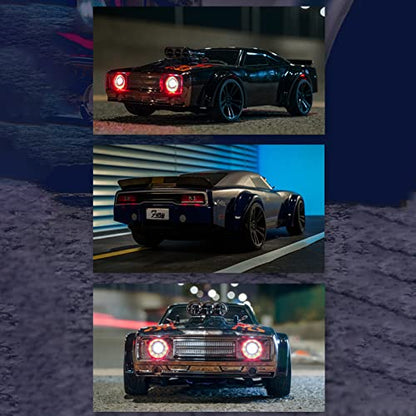 GoolRC RC Drift Car, 1:16 Scale Remote Control, 4WD 35KM/H High Speed Racing, 2.4GHz Drifting for Adults with Cool LED Lights and Extra Drift Tires (Red) - color: Red, size: 1 Battery