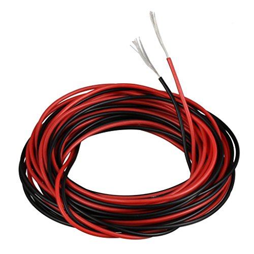 BNTECHGO 28 AWG Silicone Wire Red Black 10ft Stranded Tinned Copper Wire | Flexible 28 AWG Stranded Wire Silicone Rubber Insulation For RC Models, Drone, Robot, LED Lighting Systems, 3D Printer, DIY - color: 28 gauge red and black, size: 28 gauge silicone