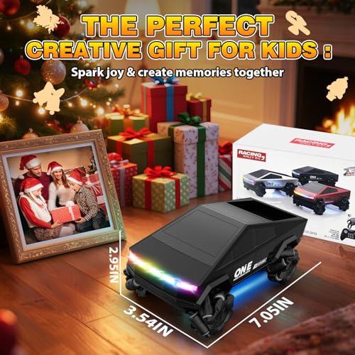 Gesture Sensing RC Stunt Car Toys for 6-12 Years Old Boys Girls, 1/28 Scale 4WD RC Drift Car, 2.4Ghz RC Cars, Seven Light Modes Hand Controlled 360°Rotating Cool Birthday Gifts for Kids - color: Black