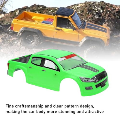 DAN&DRE RC Truck Body Shell Universal PVC 1/10 Remote Control Car Shell for 26cm Wheelbase RC Truck (Green) - color: Green