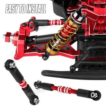 RC Upgrades Part for 1/10 Granite/Senton 3S & Mega550,Shock,A-Arm,Caster Block,Steering Blocks,Stub Axle Carriers,Links,Gearbox,Center Driveshaft Axles,Support,25T Spline,Steering,Red - color: Red - (Upgrades Part)