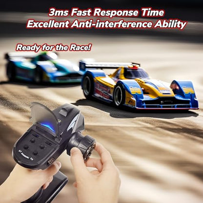 DUMBORC X4 2.4GHz 4-Channel RC Radio Transmitter and X6F Receiver&Alloy Steering Wheel with Fail-Safe & Low Voltage Alarm Function Mixed Mode for Rc Vehicle Car Boat Tank Model Parts Remote Controller
