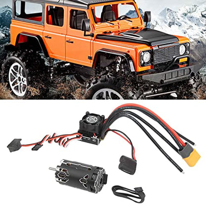 380 Sensored Brushless Motor 13.5T with TS80A Sensored Brushless ESC Combo Black for 1/12 1/14 RC Car