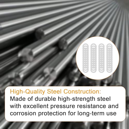M7x12mm Shim Set for Mechanical Maintenance, 48pcs 304 Stainless Steel | 0.1, 0.2, 0.3 and 0.5mm, 12 pcs each, thin spacers for M7 bolts, electronics, mechanical maintenance and component spacing - size: M7X12