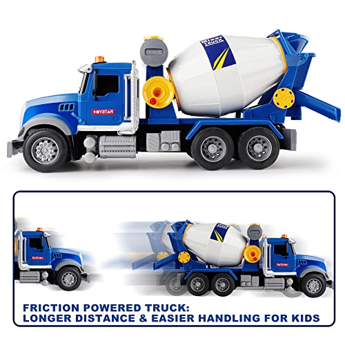 Dwi Dowellin Toddler Trucks Toys for Boys Age 1-3 3-5,Big Cement Mixer Truck with Lights and Sounds,Kids Boy Toys Christmas Birthday Gift Car - style: mixer tuck