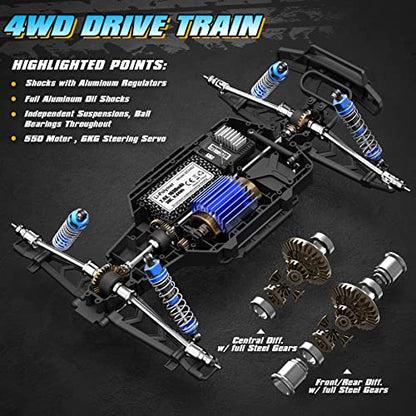 HAIBOXING 2995 RC Truck, 1:12 Scale RC Buggy, 40km/h Off-Road Desert Truck | Full-Aluminum Oil-Filled Shocks, Center Differential, 550 Motor Upgrade Version, Water-Resistant Electronics, Dual Batteries - style: 1:12 Dune Buggy