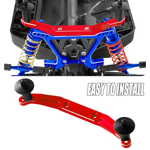 RC Body Mount Upgrades Part for 1/10 Slash 4x4 VXL,Aluminum Front & Rear Body Mounts with Body Posts Hops Up,Red - color: Red - (Upgrades)