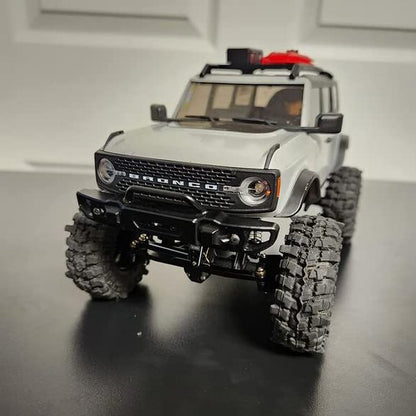 Metal Front & Rear Bumper with Lights, Front | For 1/24 Axial SCX24 AXI00006 Bronco, RC Crawler Car - color: Front