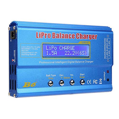 RC Charger,B6 80W Digital LCD Balance Charger Discharger Parallel Charging Board for LLiPo NiMH RC Battery(Without Plug)