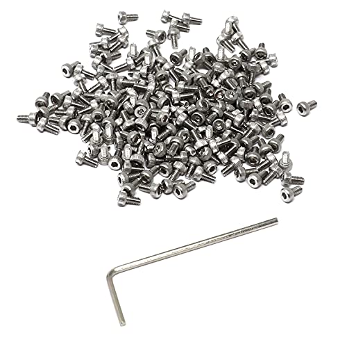 iexcell 100 Pcs M2 x 4mm Thread Pitch 0.4 mm Stainless Steel 304 Hex Socket Head Cap Screws Bolts Kit - size: M2 x 4mm