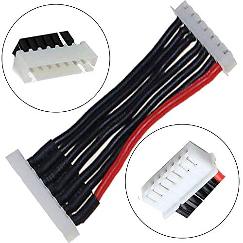 JST-XH 6S Balance Plug Extension Lead Wire 200mm 10 PCS for LiPo Battery Balance Charging 22AWG Silicone