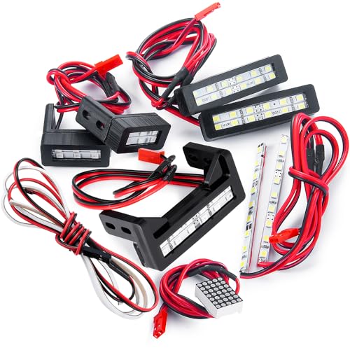 Headlight Taillights Tail Wing Light Bar RC Car Led Lights Kit for ARRMA Limitless F1 1/7 RC Car Upgrades Parts