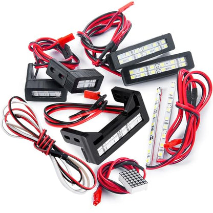 Headlight Taillights Tail Wing Light Bar RC Car Led Lights Kit for ARRMA Limitless F1 1/7 RC Car Upgrades Parts