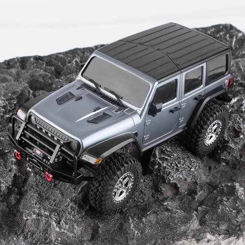 Metal Front & Rear Bumper with Winch for TRX4M Defender | Scale Appearance, Metal Construction, 1/18 RC Crawler Upgrades, Easy Installation