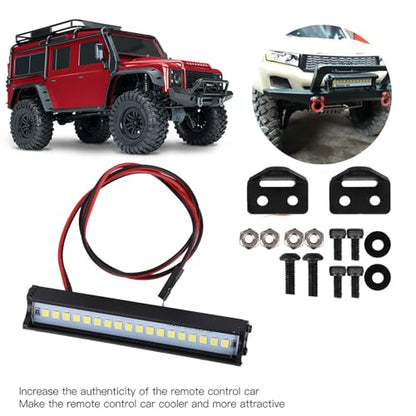 RC LED Light Bar Roof Lamp Super Bright Roof LED Lamp Kit Fit for Traxxas TRXX6/ TRXX4 SCX10 1/10 RC Crawler Spare Parts