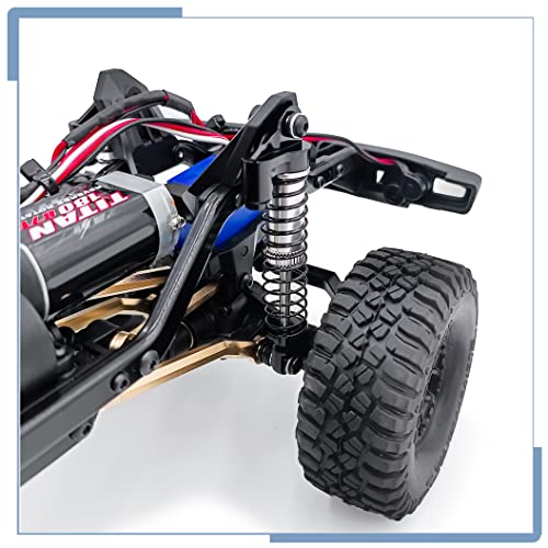 RC Shock Absorber 56mm Dampers, Red | Aluminum Alloy, Ajustable Shocks, For TRX4M Upgrades 1/18 Scale, RC Crawler Car, Accessories - color: Red