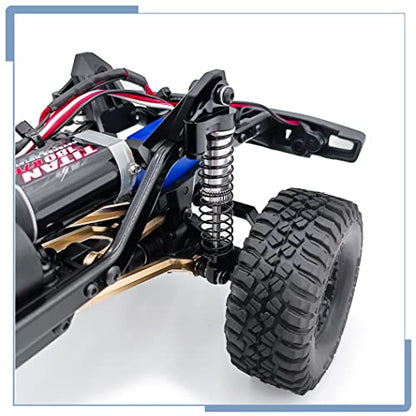 RC Shock Absorber 56mm Dampers, Black | Aluminum Alloy, Ajustable Shocks, For TRX4M Upgrades 1/18 Scale, RC Crawler Car, Accessories - color: Black