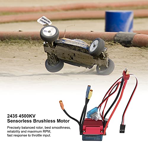 RC Brushless Motor & ESC Combo, 4500KV Sensorless Brushless Motor with 35A ESC, 4 Pole Motor, for 1/16, 1/18 Scale RC Car Truck Racing