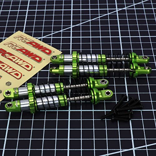 RCAWD for UTB18 Capra Shocks Double Long Stroke Upgrades, Front & Rear Shock Absorbers Parts #AXI213004#AXI213000, for Axial 1/18#AXI01002 Green - color: Green