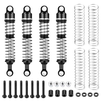 RCLIONS RC Car Shocks 62mm Oil Shock Absorber for 1/18th Redcat Ascent RC Crawler Car Upgrade Parts (Black)
