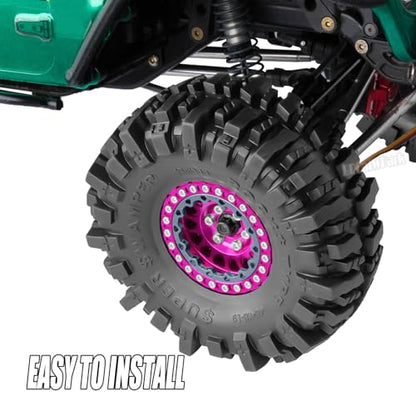 RC 1.9In Soft Rubber Wheel Tires for 1/10 RC Crawler Car SCX10 SCX10 II 90046 SCX10 III AXI03007 SCX10 Pro TRX4 TRX6 D90 Gen7/8 VS4-10 MST CFX,BRCatWPark 4Pcs Soft Rubber Wheel Tires-(A) - style: 4Pcs 1.9 Rubber Wheel - (A)