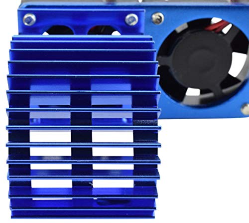 540/550 Aluminum Heat Sink W/Two 30mm Fans - 3 Colors to Choose from (Blue)