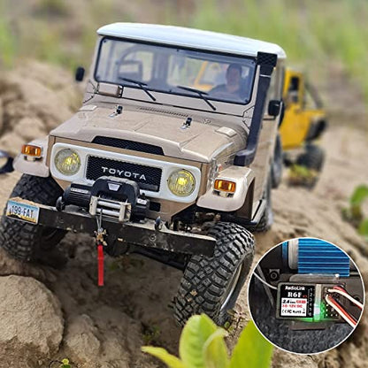 Radiolink RC4GS V3 2.4G 5 Channels RC Radio Transmitter and R6FG Gyro, R6F 6 CH Set for Crawler Truck Car Boat and More
