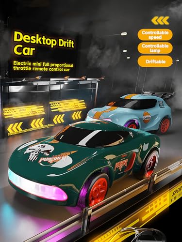 ANTSIR 1/64 RC Drift Car, 7 Colorful LED Lights 4WD RTR Racing Sports Gift | 2.4GHz,15KM/H High Speed, Drifting/Race Tires, Desktop Remote Control Car, Proportional Throttle, Adults & Teens, Silver Gray - color: Matte Gray Concept Model