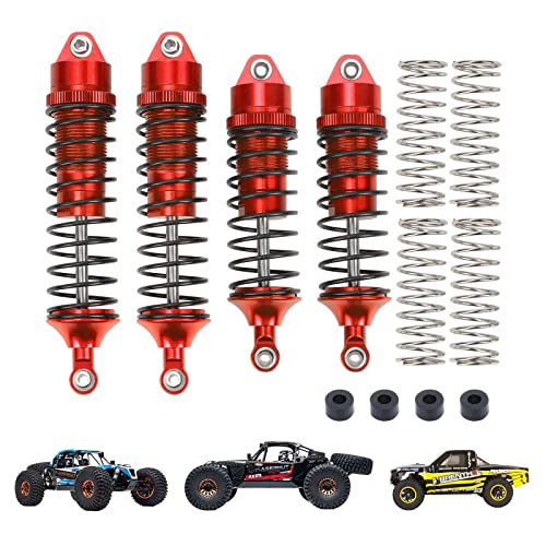RCAWD Shock Absorber Front Rear for LOSI 1/10 Lasernut U4, Tenacity DB Pro, TENACITY TT Pro 4WD SCT Upgrades, RC Shocks Damper 90mm 100mm, Hop Ups Parts #LOS233011, LOS03028, LOS03027, LOS03019 Red - color: Red