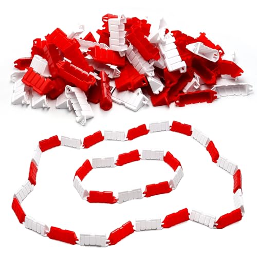 300 Pieces RC Car Racing Track Drift Runway Drift Field Fence for 1/14 1/16 1/18 1/24 1/28 1/30 1/43 Mini RC Car (Red+White) - size: 300pcs