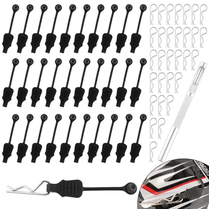 30 Pieces 1.2mm RC Cars Body Clips with Pull Tabs for 1:10 1:12 Traxxas Arrma Redcat Axial Losi HSP HPI Kyosho Trucks Upgrades & 1 PCS Hole Puncher Reamer for Body Shell Drills Tool - size: 1.2mm