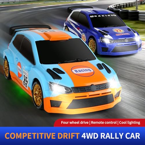 TOUCAN RC HOBBY RTR 1/24 4WD Radio Controlled Drifting Car Q233 RC Rally Vehicle Two Gameplay Modes Light Unit Battery USB Charging Cable