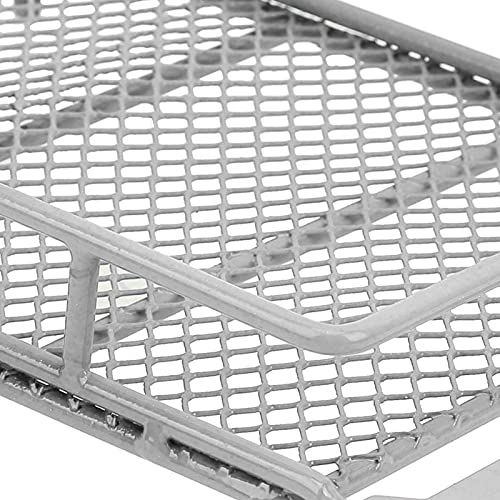 Stainless Steel Roof Rack Luggage Carrier,Not Easy to Wear and Tear Luggage Carrier Roof Rack,Vivid and Beautiful RC Luggage Carrier,for MN RC Crawler MN90 MN90KSilver (Silver) - color: Silver
