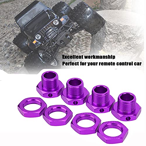 Aluminum 17mm Hex Wheel Nuts Adapter for Arrma 6s BLX Infraction Limitless Mojave Typhon hopups Upgrade Parts 4 pcs/Set(Purple) - color: Purple
