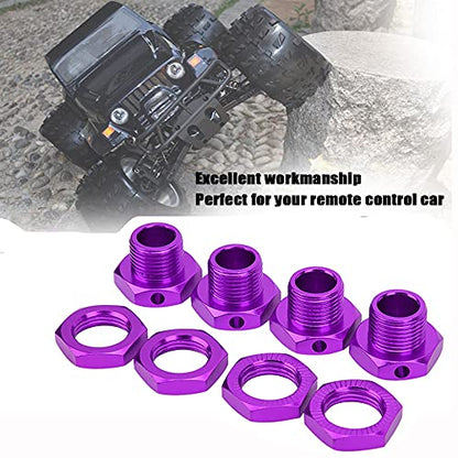 Aluminum 17mm Hex Wheel Nuts Adapter for Arrma 6s BLX Infraction Limitless Mojave Typhon hopups Upgrade Parts 4 pcs/Set(Purple) - color: Purple