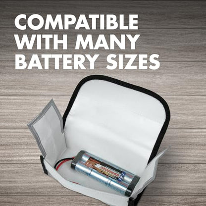 Tenergy 2 Pack, Fire Retardant Lipo Bags, Battery Bags for Charging and Storage, 7.3x3x2.4 inches Each - size: 2x Small 7.3x3x2.4in